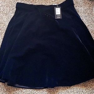 Modcloth X Collectif blue velvet circle skirt